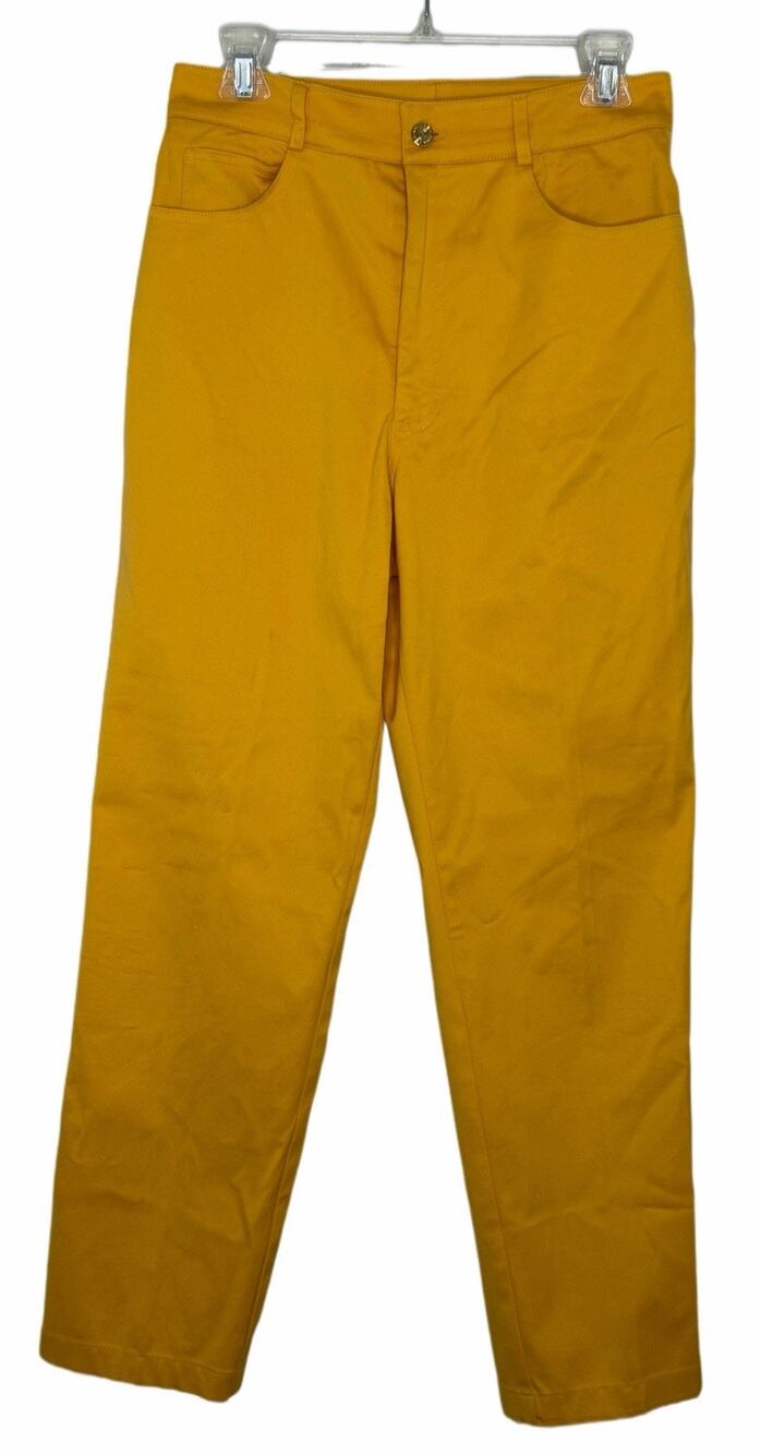 St. John Sport Women's Yellow Straight Leg Jeans - Size 8